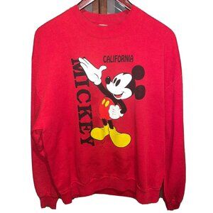 Vintage 80s 90s Mickey Mouse Disneyland Disney California Velva Sheen Sweater L